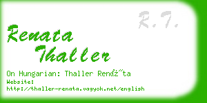 renata thaller business card